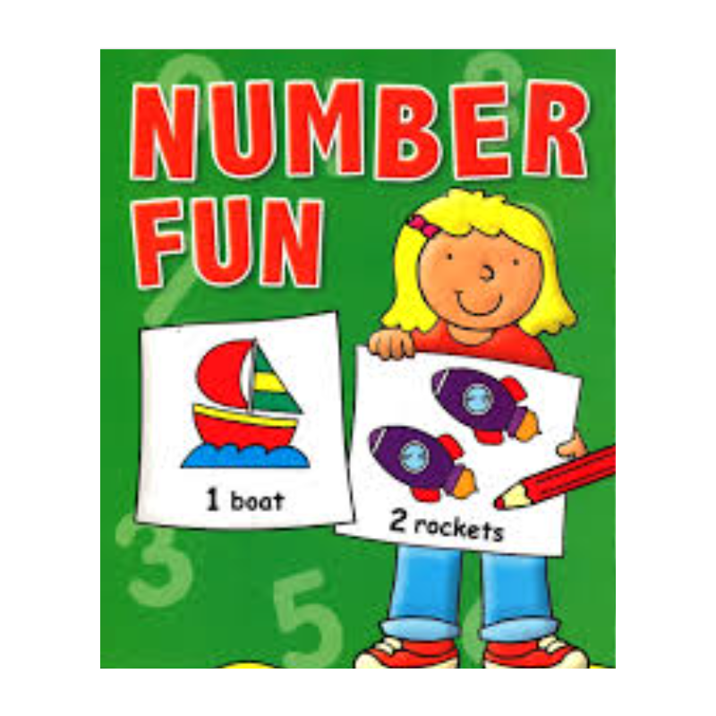 Number Fun Colouring Book Green