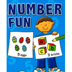 Number Fun Colouring Book Blue