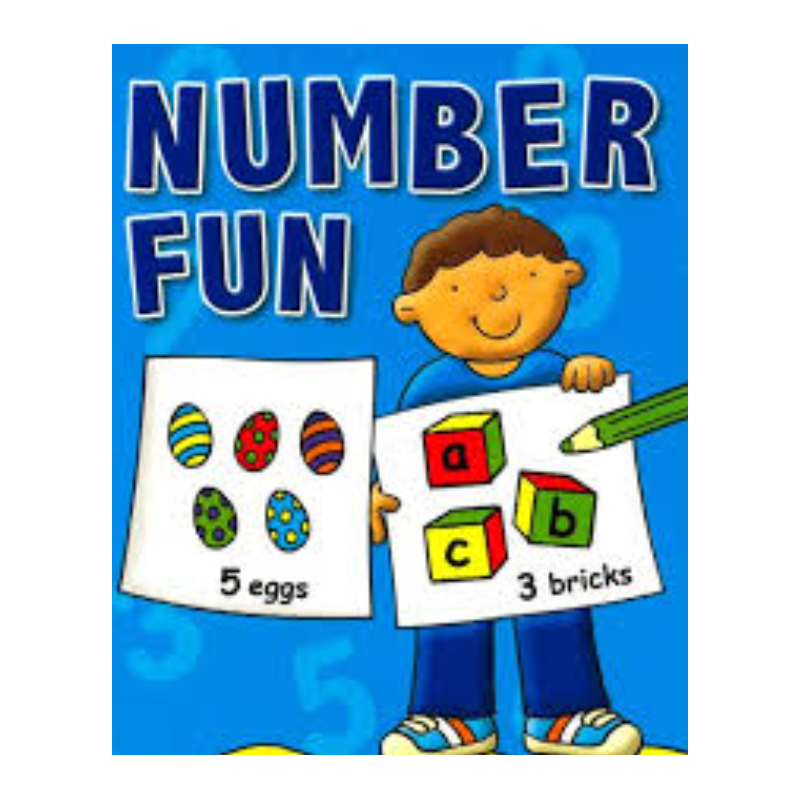 Number Fun Colouring Book Blue